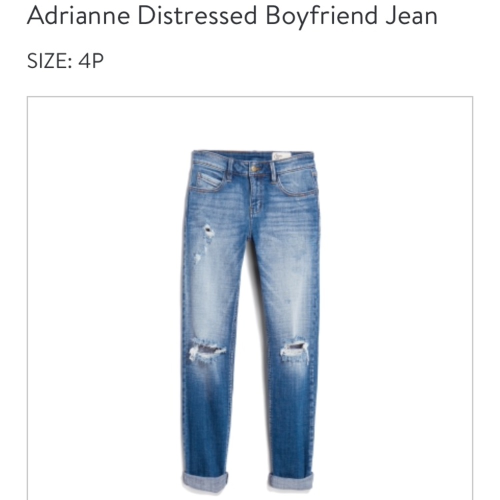 Adrienne Distressed Boyfriend Jean NWT